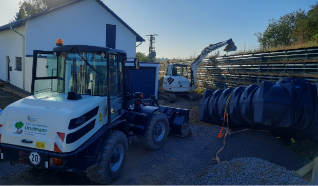 Erdarbeiten an einem Bauprojekt